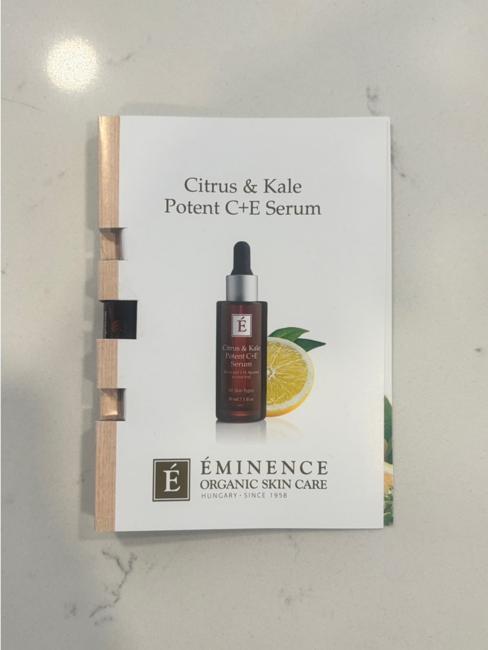 ÉMINENCE ORGANIC SKIN CARE Citrus & Kale Potent C+E Serum sample